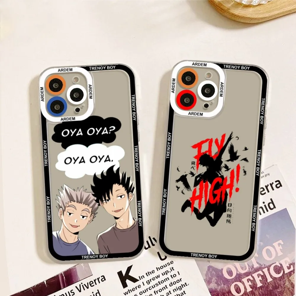

Japan Anime Oya Haikyuu Love Volleyball Phone Case Phone Case For IPhone 11 12 13 Mini Pro Max 14 Pro Max Case Shell Funda Cover