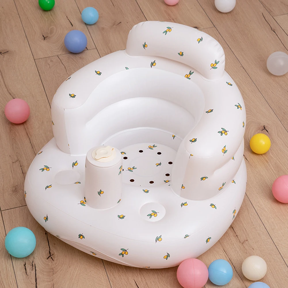 

PVC Baby Seat Multifunctional Learning to Sit Inflatable Bathroom Baby Sofa Seat with Cotton for Swimming Pool