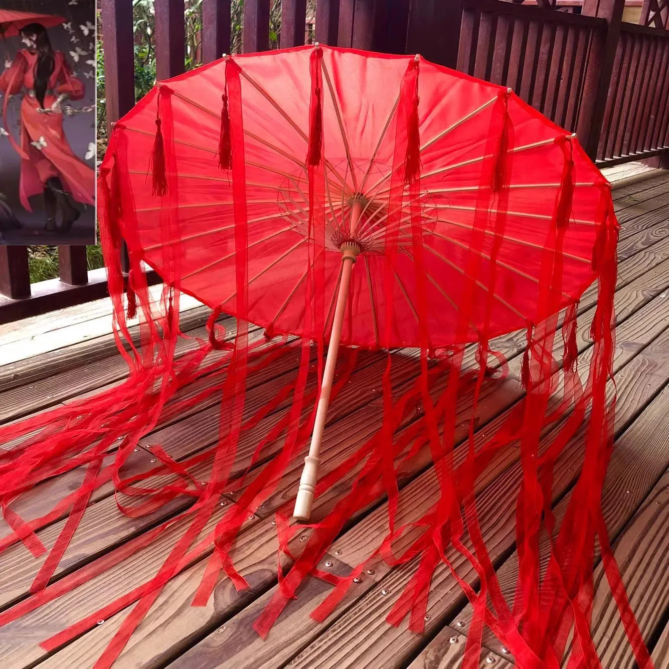 Аниме небесные официальные благословения Косплей Зонт Хуа Чэн костюмы Тянь