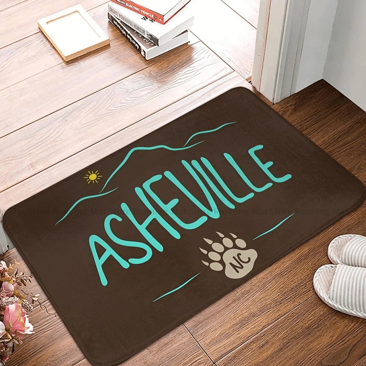 

Коврик для кухни Asheville NC, нескользящий Придверный коврик с черной лапой, шоколадно-коричневого цвета, для гостиной, молитвенные аксессуары д...