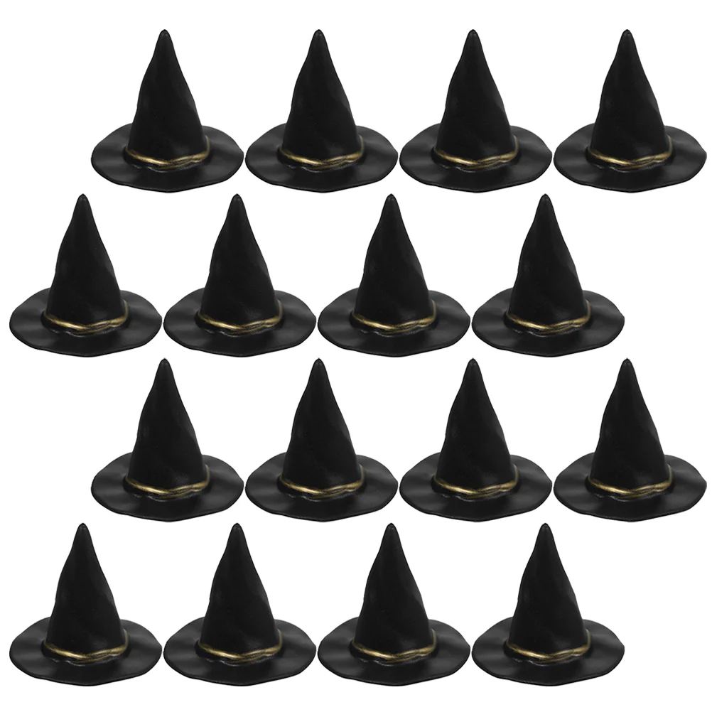 

12pcs Mini Witch Hats Halloween Miniature Witch Caps Decorative House Mini Hat Props