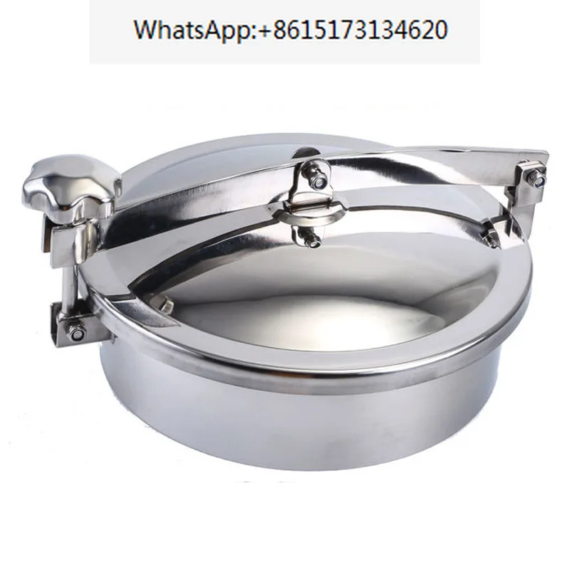 

SS304 Round Manway Manhole Cover Quick Open Hand Hole Round Welding Manhole Cover Normal Pressure