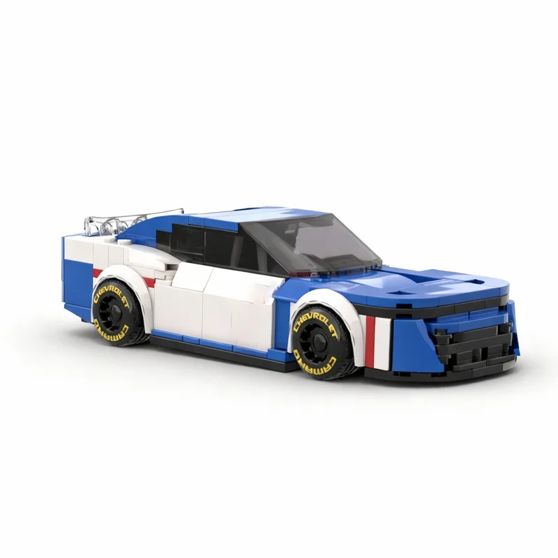 Фото 335 деталей MOC City Champions NASCAR Next Gen Number 5 Hendrick Cars, модель-конструктор, архитектурные блоки, рождественские подарки, кирпичики №1
