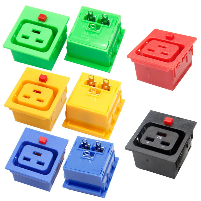 

IEC320 C19 Black Lockable PDU UPS Power Extension Cord Socket