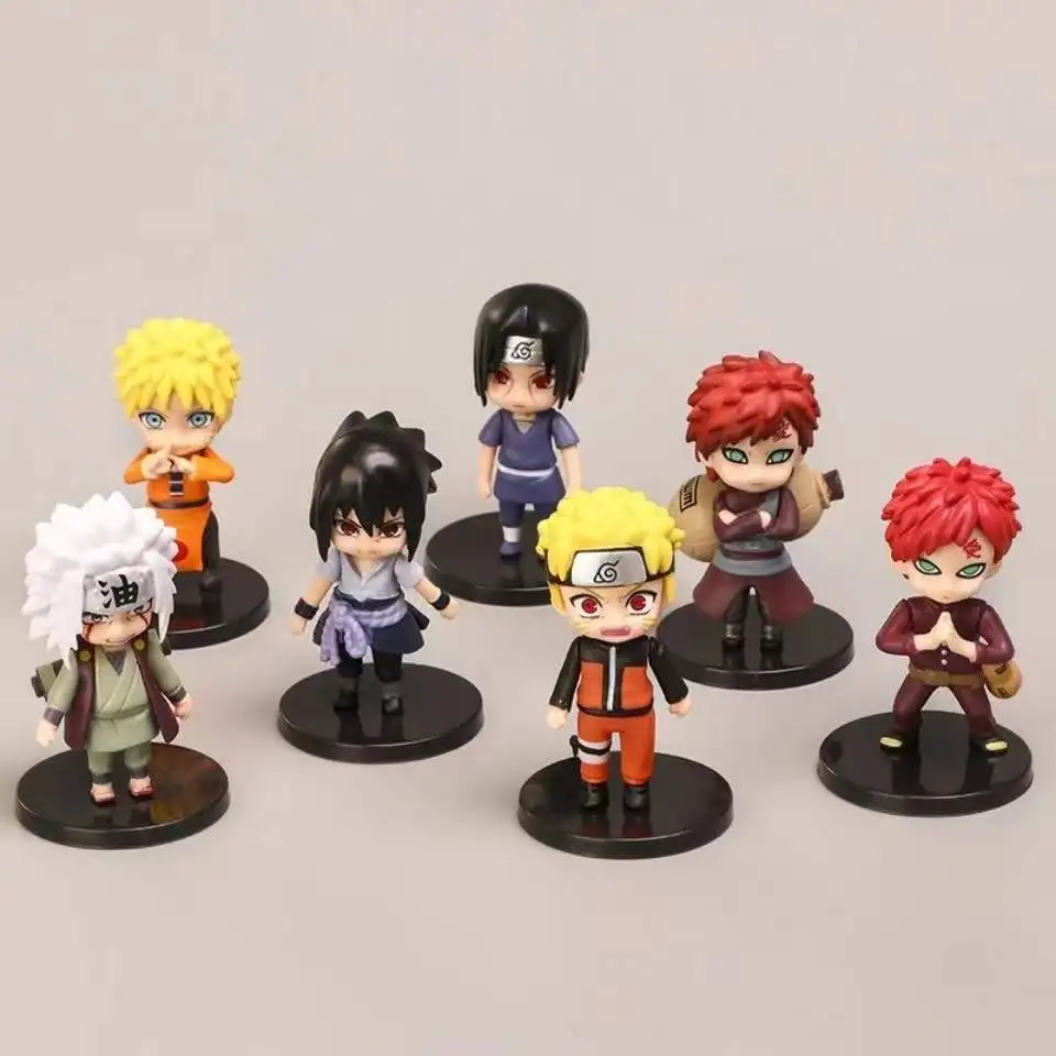 12PCS/set Naruto Doll Kawaii Action Haruno Sakura Uzumaki Sasuke Kakashi anime figure Toys for children |