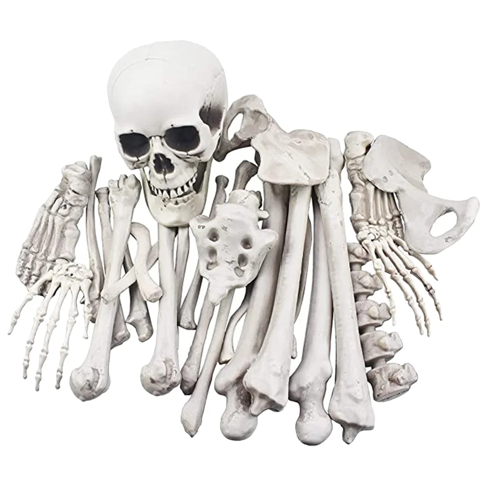 

28 Pieces Halloween Decor Bones Humans Decoration Haunted House Prop Abs Suction Plastic Supplies