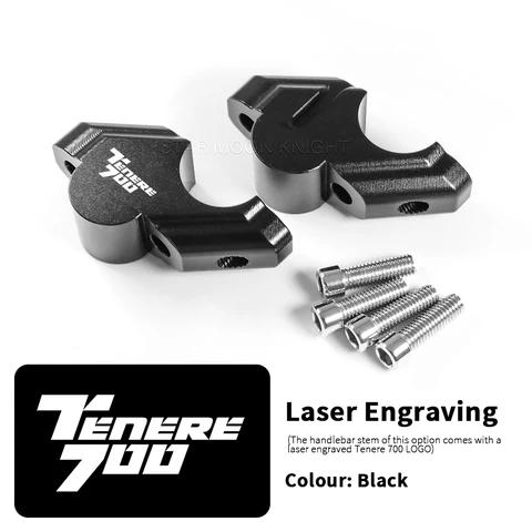 Motorcycle Handlebar Riser Drag Handle Bar Clamp Extend Adapter For Yamaha Tenere 700 TENERE700 XTZ XT700Z World Raid Rally