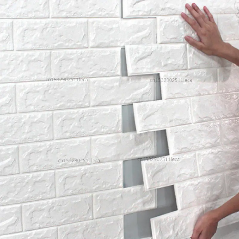 Кирпичная Настенная Наклейка «сделай сам», 3D искусственная пена, наклейка для комнаты, украшение из камня, рельефное самоклеящееся Объемное изображение кирпичной стены 77*70 см