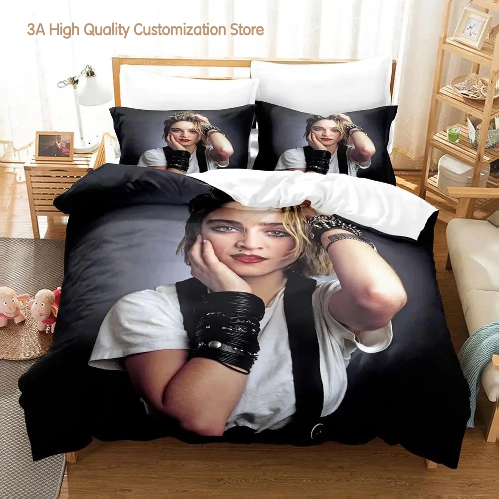 Комплект постельного белья Singer Madonna Single Twin Full Queen King Size, комплект постельного белья для взрослых и мальчиков, комплекты пододеяльников для спальни, комплект простыней с 3D принтом (art.: 3920ccf0c8bfd) - 3920ccf0c8bfd