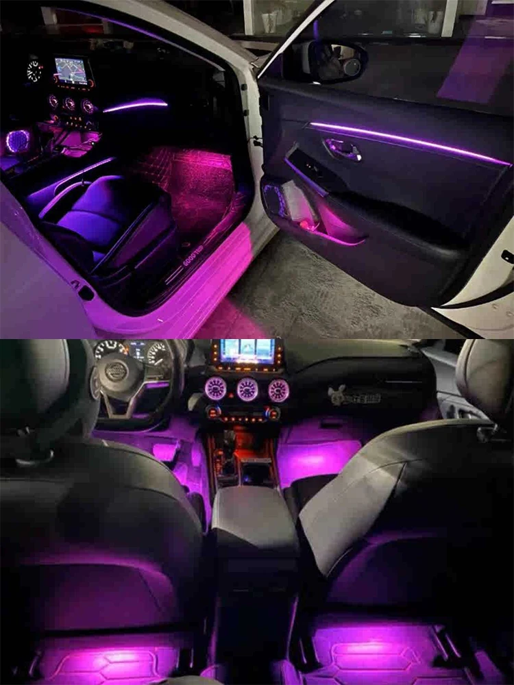 

Suitable for Nissan Xuan Yi sounds of nature Nissan Sylphy Atmosphere light LED pickup RGB light strip upgradation