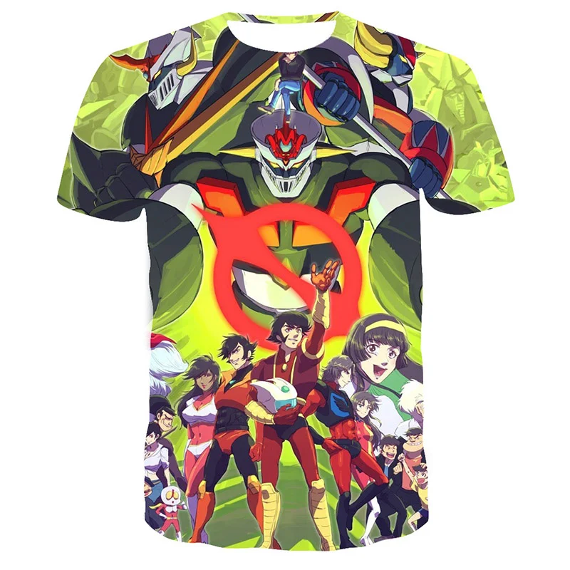 

Футболка мужская с принтом бесконечности, модная уличная одежда с коротким рукавом, с рисунком 3D Аниме Mazinger Z