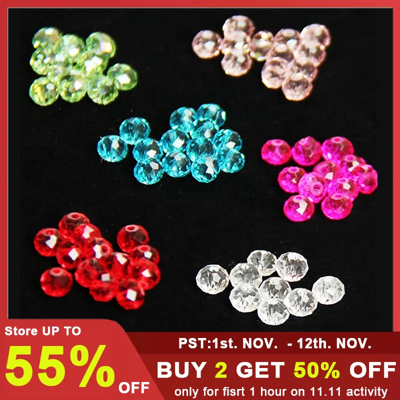 

100/150PCS 4/6mm Luxury Beads Austria Crystal Glass Beads for Jewelry Faceted Loose Beads Jewellery Making DIY Necklace Bracelet