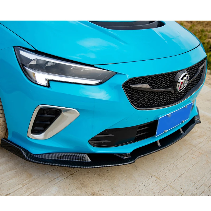 

For Buick Regal GS 2021 front shovel gs carbon fiber look car front lip black carbon fiber pattern small surround modification