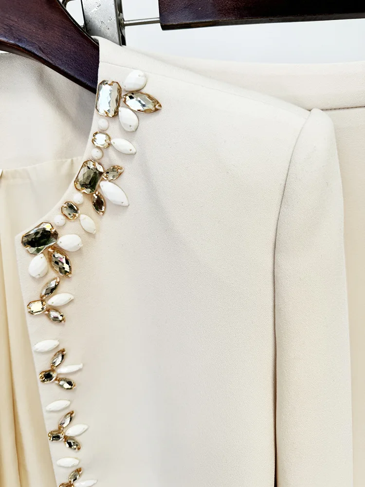 Роскошный кардиган с бисером и кристаллами куртка пальто длинные юбки-карандаш