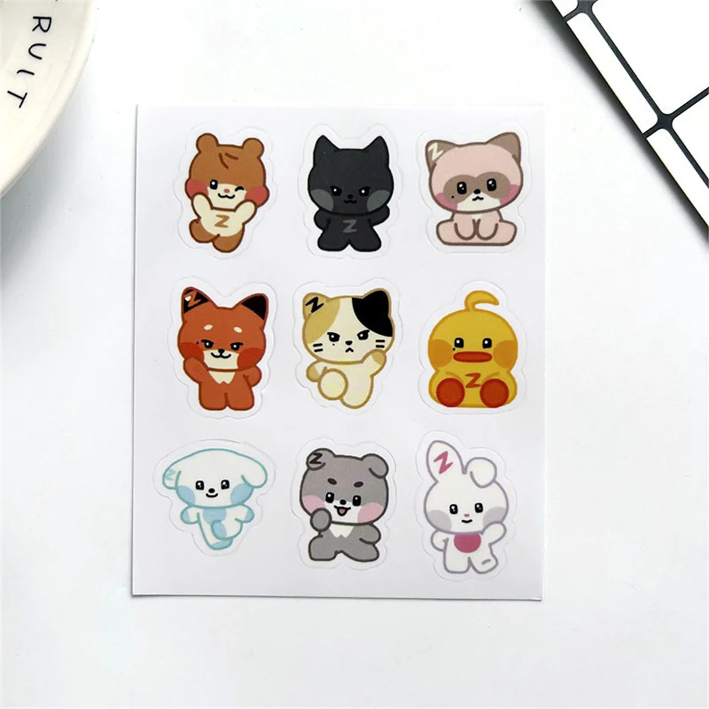 Kpop ZEROBASEONE Мультяшные прозрачные наклейки ZB1 ПВХ водонепроницаемые Рики