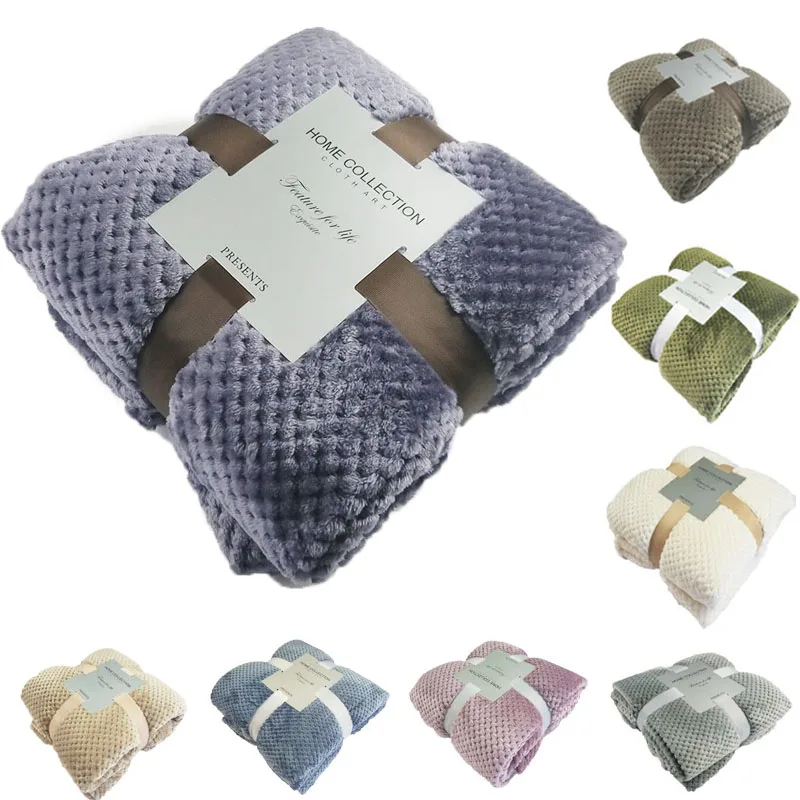 

yaapeet Super Soft Blanket Flannel Aircraft Sofa Use Office Children Blanket Towel Travel Fleece Mesh Portable Car Travel Cover