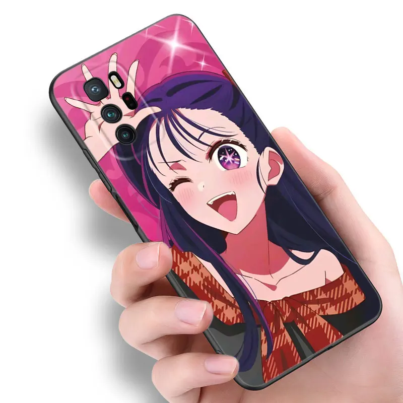 Черный силиконовый чехол для телефона с аниме Hoshino Ai Xiaomi POCO X3 X4 NFC F4 GT F5 F6 M4 M6 X5 X6 NEO Pro