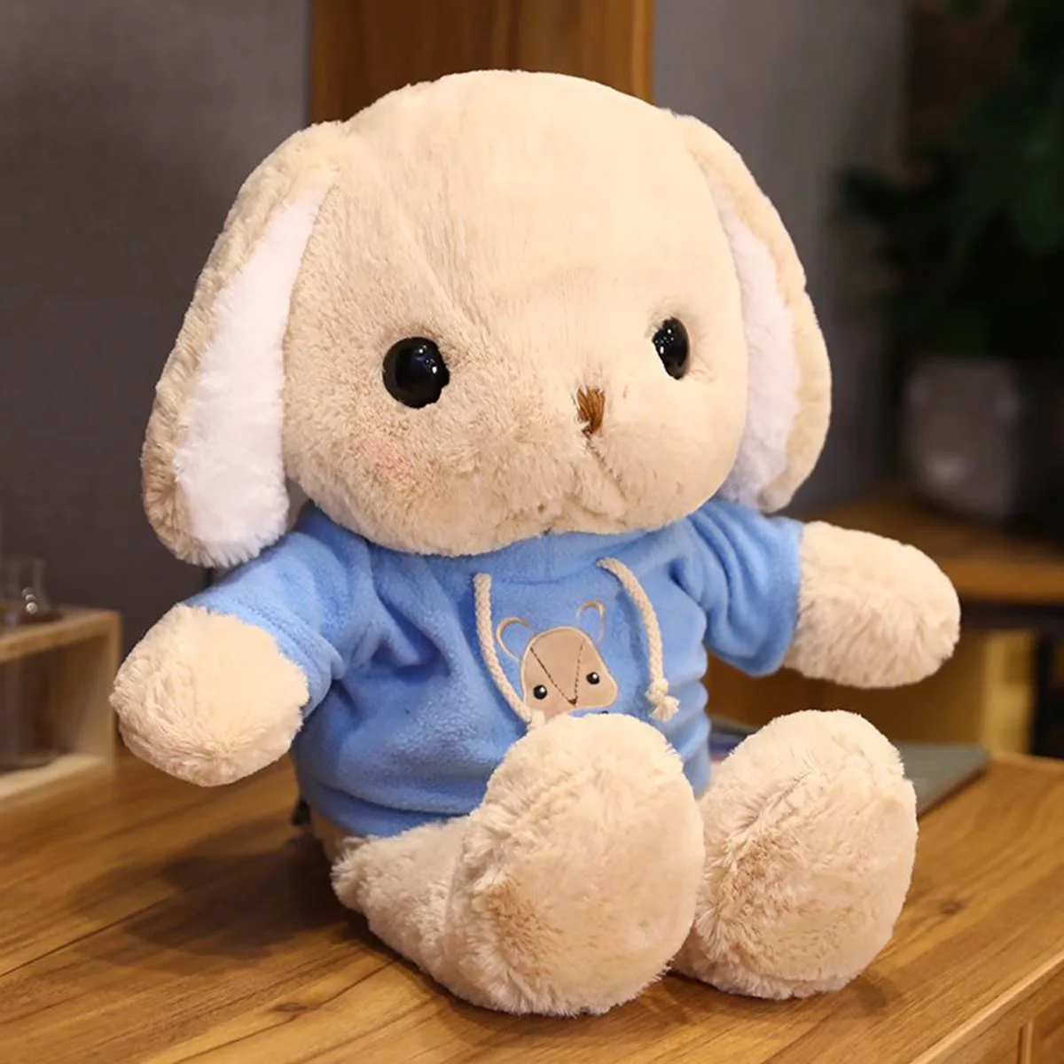 

80-120cm Large Rabbit Doll With Beautiful Clothes Ears Can Be Pulled Dress Up Bunny For Kid Birthday Girl Valentine's Gifts