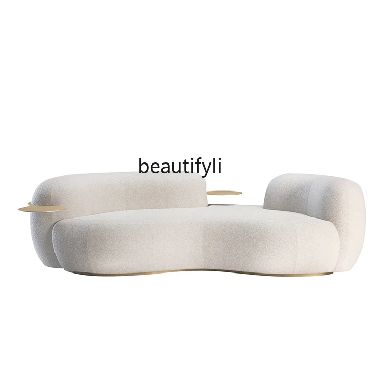 Современный металлический диван Lishan из ткани в скандинавском стиле креативная