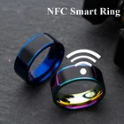 Высокотехнологичное мужское умное кольцо с NFC, многофункциональное водонепроницаемое кольцо из титановой стали 316L, кольцо для подключения телефона, цифровое кольцо для тревоги