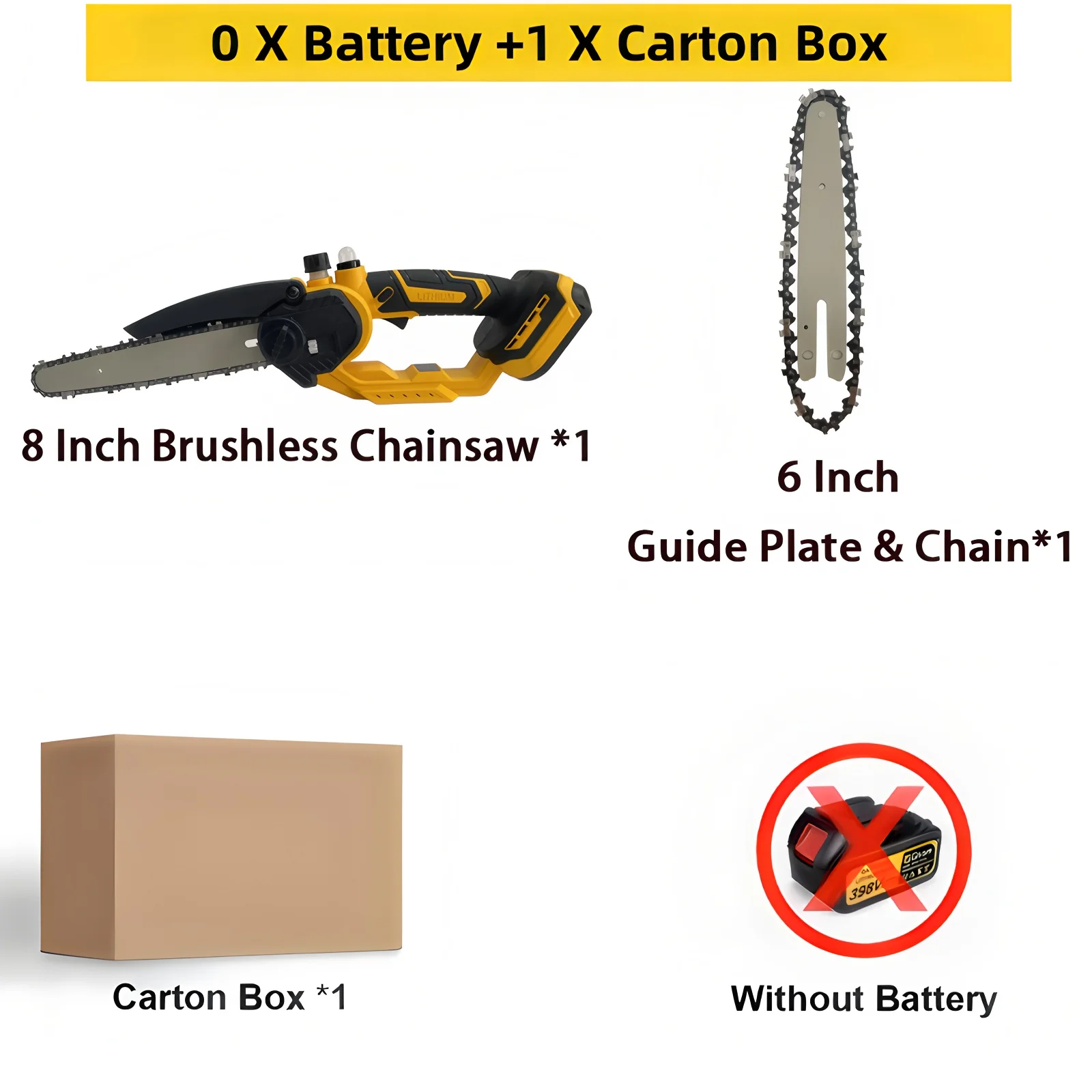 

SmartCraft Аккумуляторная бесщеточная цепная пила Dewalt 20В 8"/6"