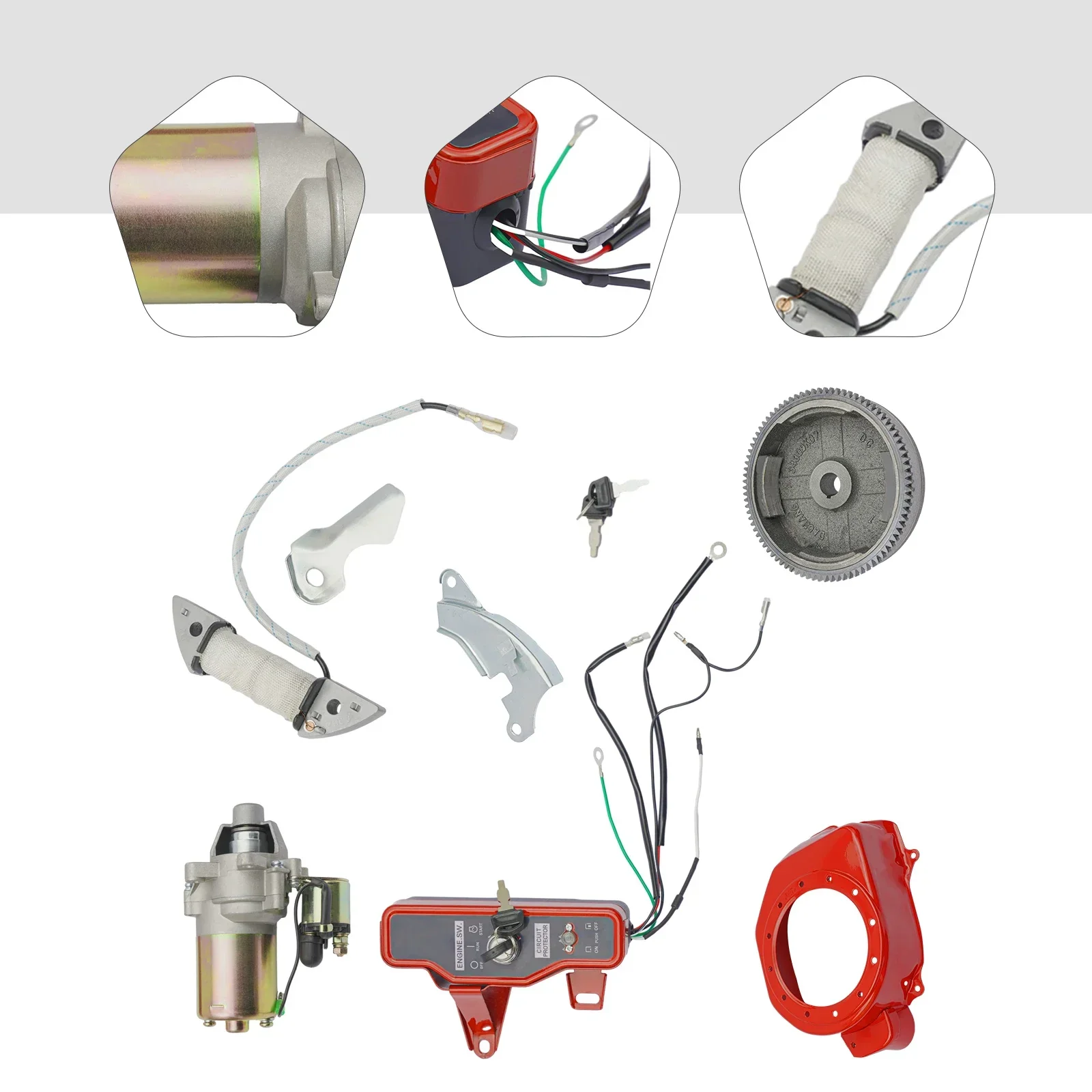 Комплект зажигания электродвигателя с стартовым управлением встроенный