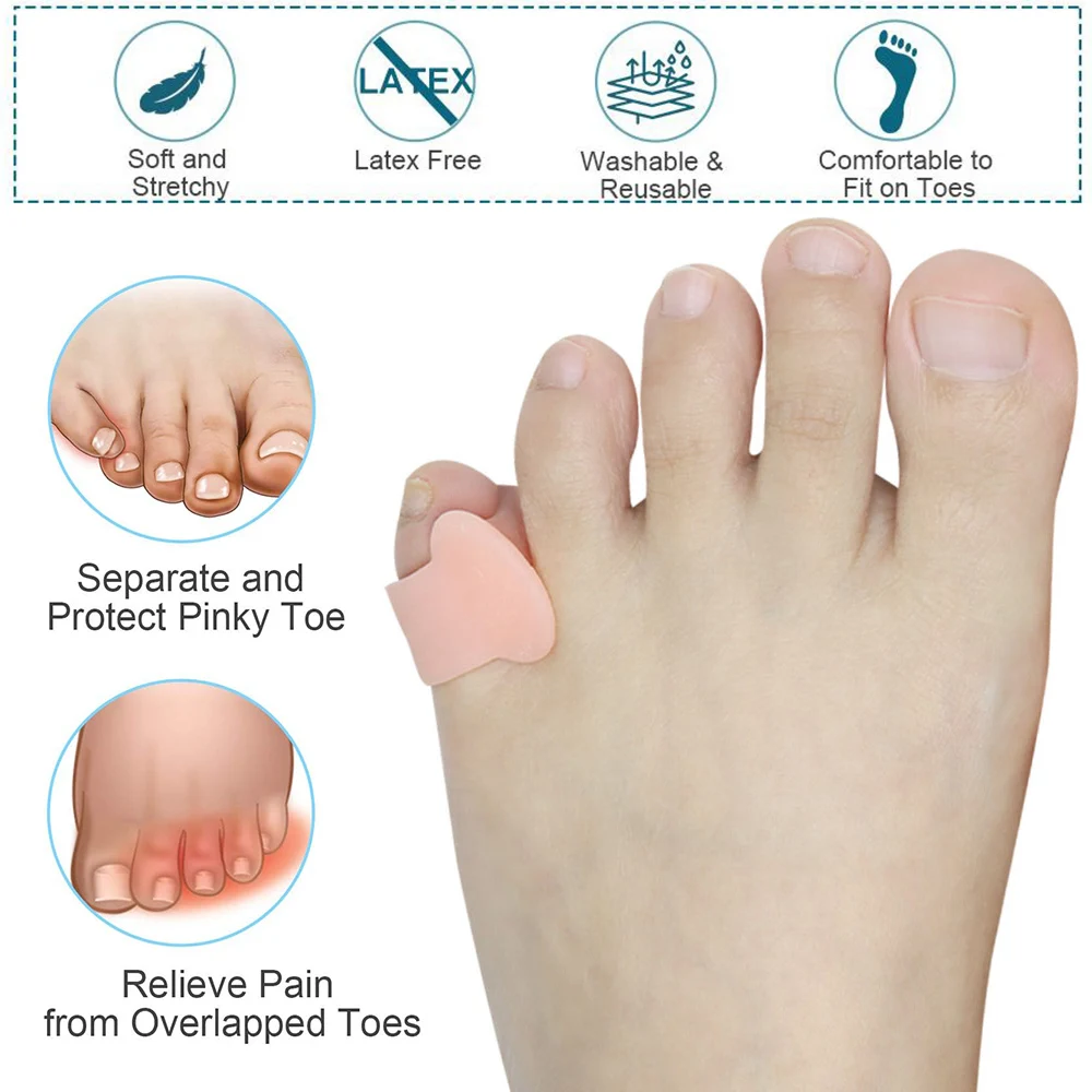 Pexmen 2/4 шт. гелевые прокладки для пальцев ног корректор большого пальца стопы