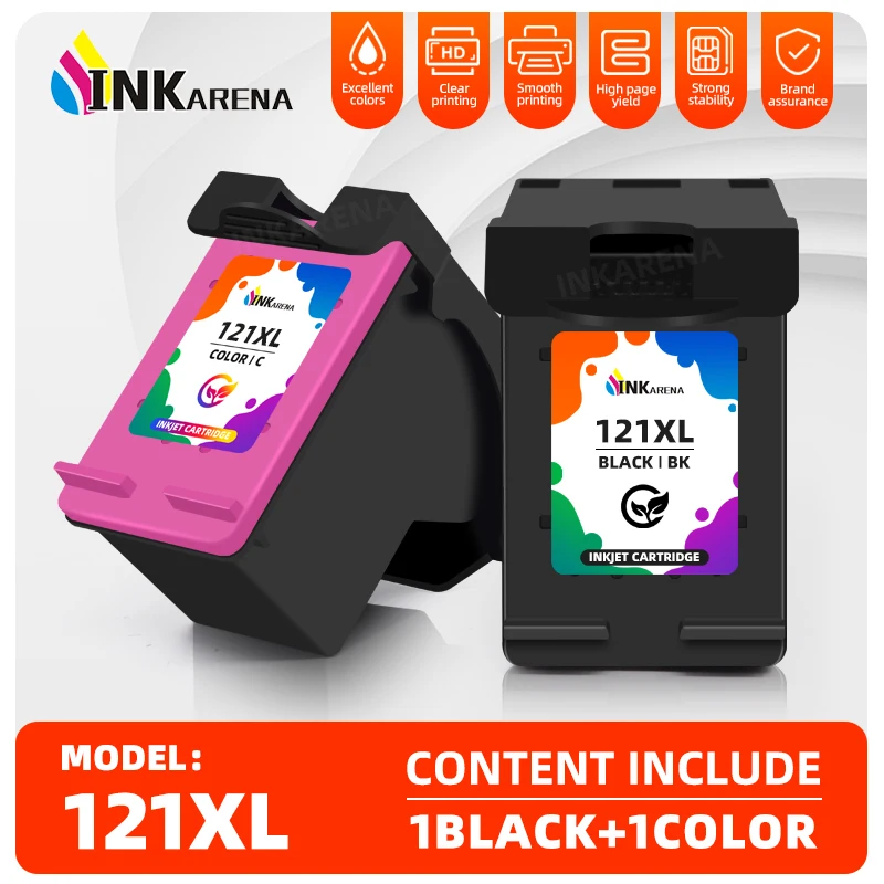 

Compatible 121XL Ink Cartridge Replacement for HP 121 for hp121 for Deskjet D2563 F4283 F2423 F2483 F2493 F4213 F4275 Printer