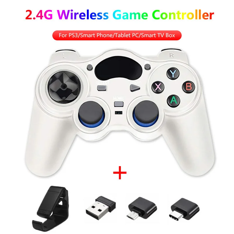 2.4GHz bezprzewodowy pad do gier kontroler do gier Joystick dla Android TV, pudełko z odbiornikiem USB na SmartPhone Tablet Best enlarge