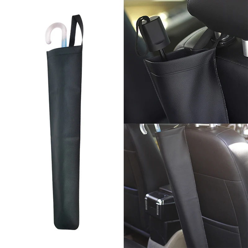 

Universal Synthetic Leather Car Seat Back Umbrella Storage Bag Holder Auto Tidying Accessories