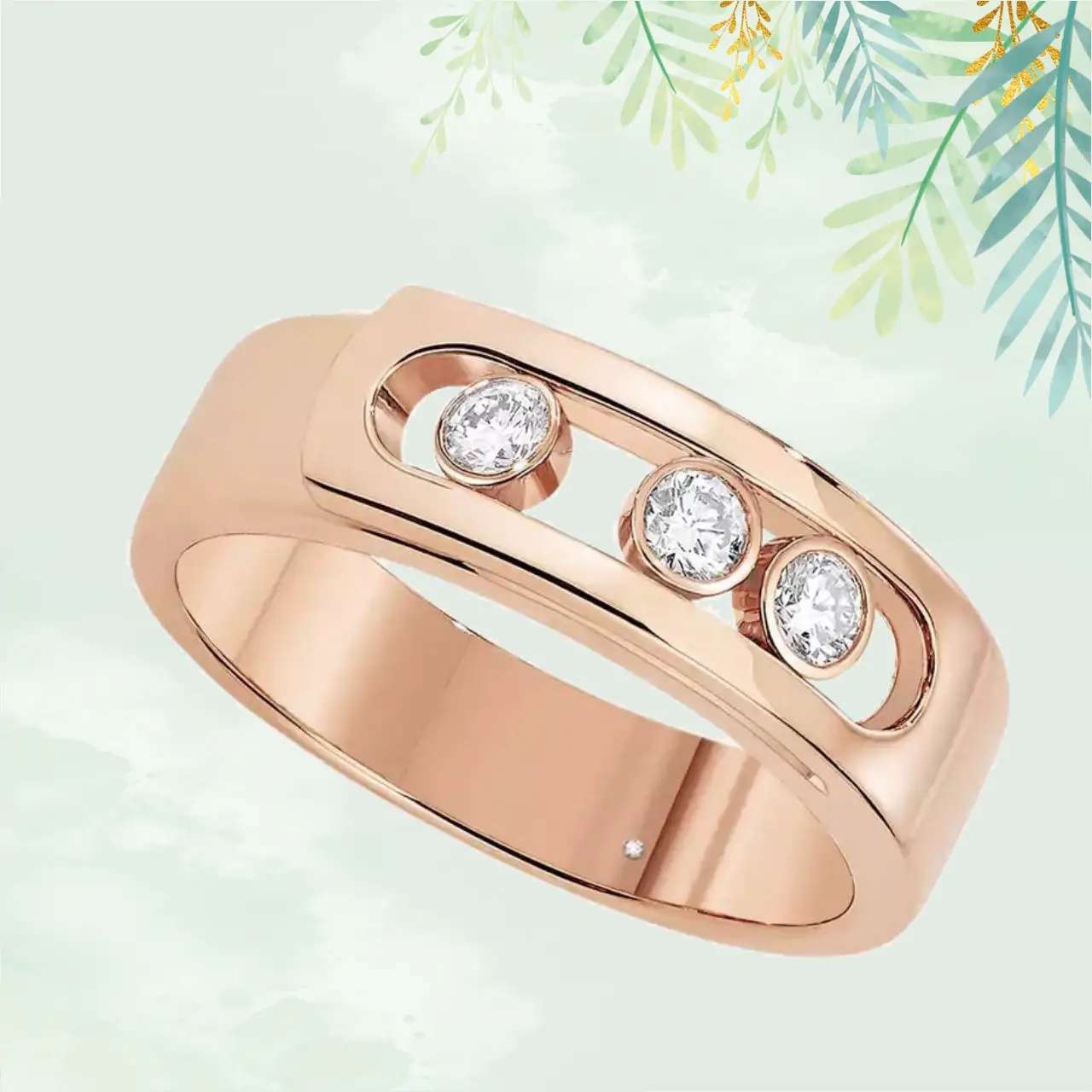 Кольцо Messik - Style из стерлингового серебра s925 с бриллиантом в винтажном стиле от