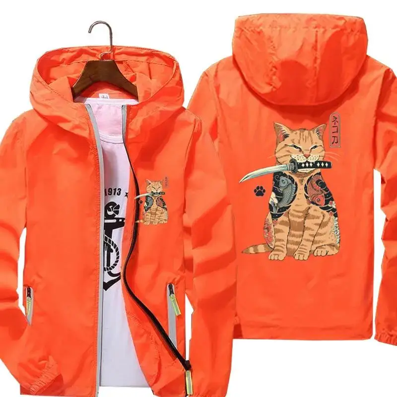 Ветровка мужская Светоотражающая тонкая пляжная куртка-пилот в японском стиле