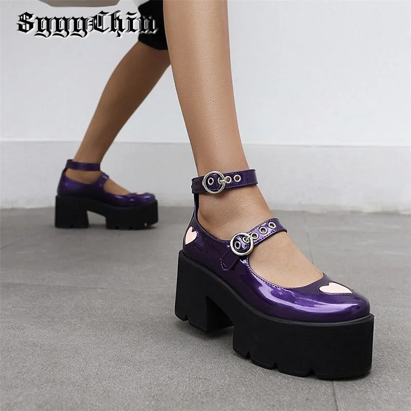 

Женские туфли-лодочки с круглым носком, на квадратном каблуке