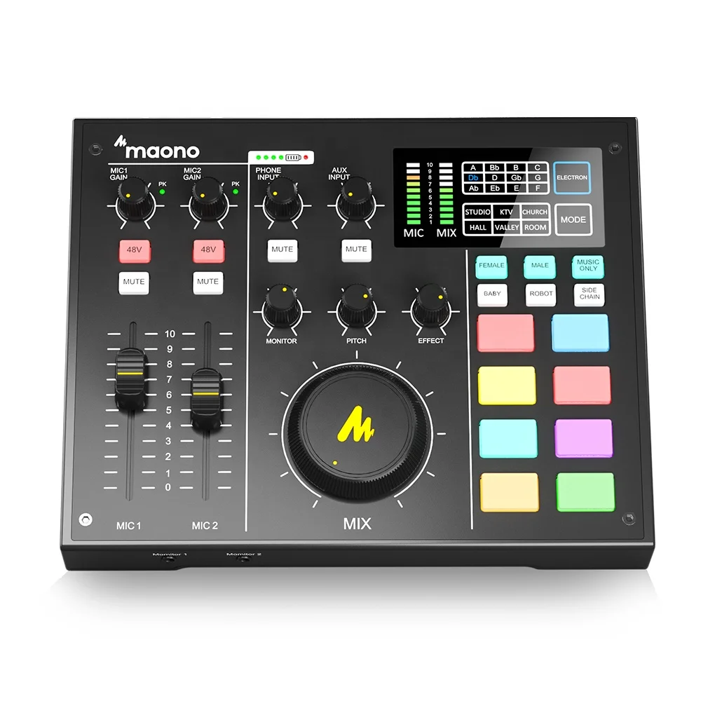 

AM100 Professional Audio Interface Sound Card Mixer Recording Studio Sound Card Audio Interface