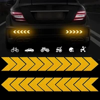 20pcs car reflective sticker arrows decoration decals car motorcycle tail bar bumper sticker for bicycle traffic safety mark