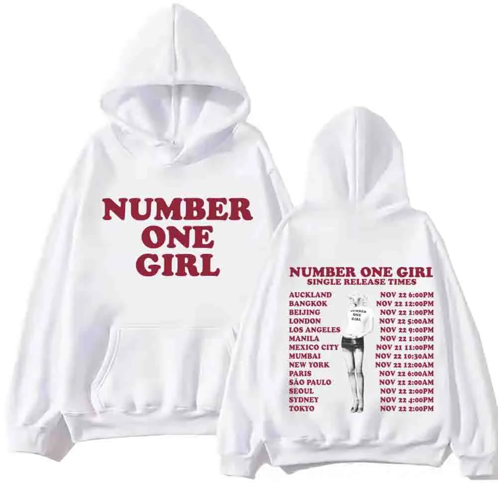 Rose-Number One Girl Hoodie Harajuku Hip Hop Pullover Tops Fans Gift