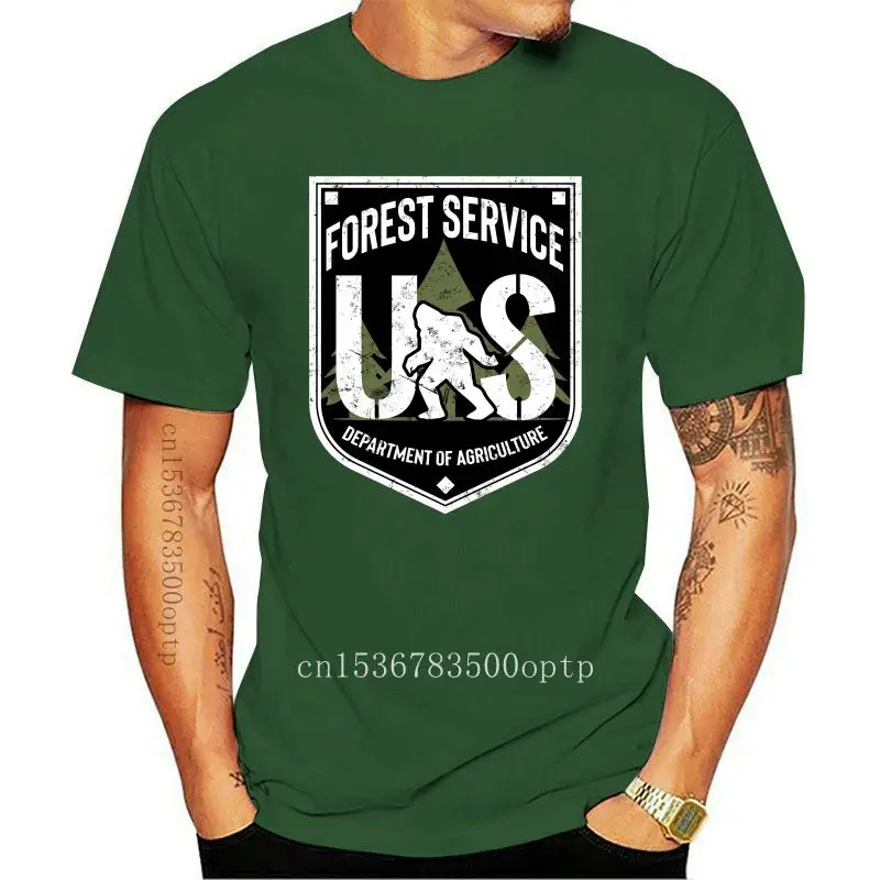 

Camisa de algodón estilo Harajuku para hombre, camisa estilo Hip Hop, verde, agricultura forestal americana, Servicio Forestal d