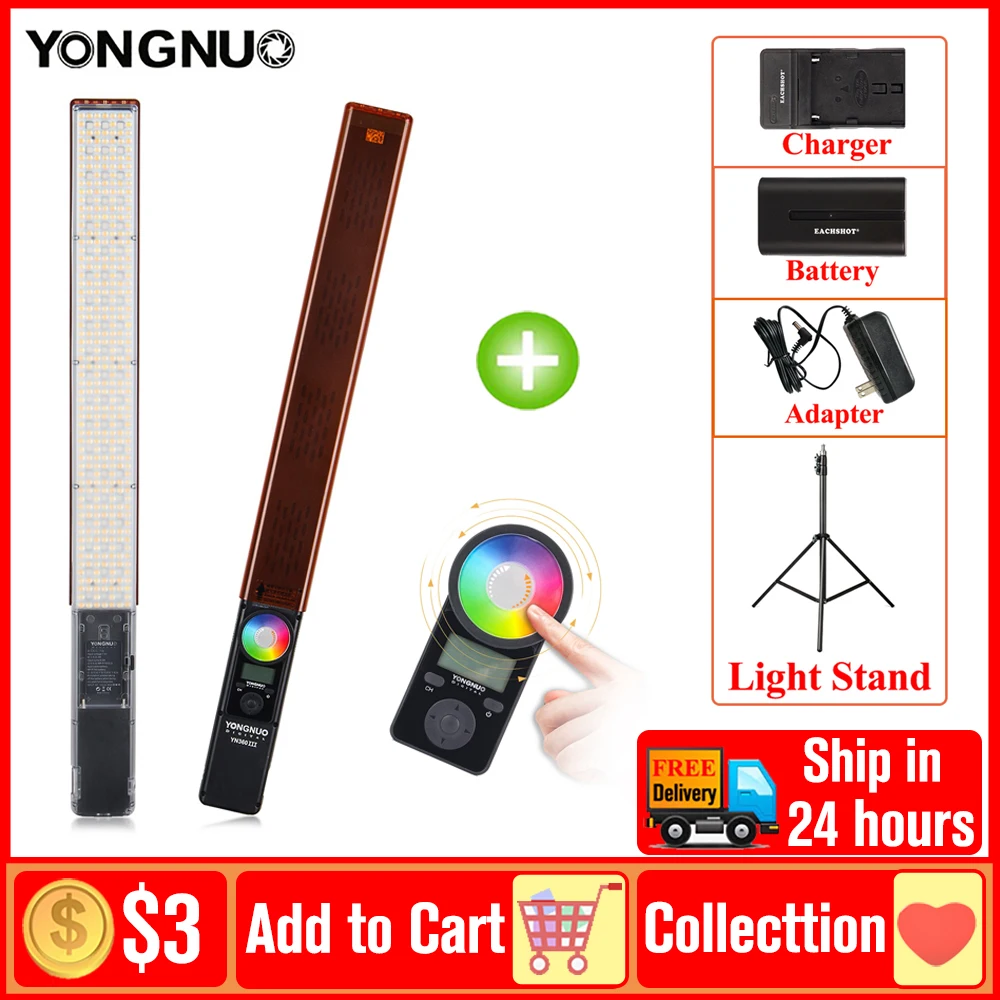 Yongnuo YN360III YN360 III Pro светодиодный видео светильник 3200K-5600K RGB Освещение для фотосъемки заполняющие лампы для студийной видеосъемки