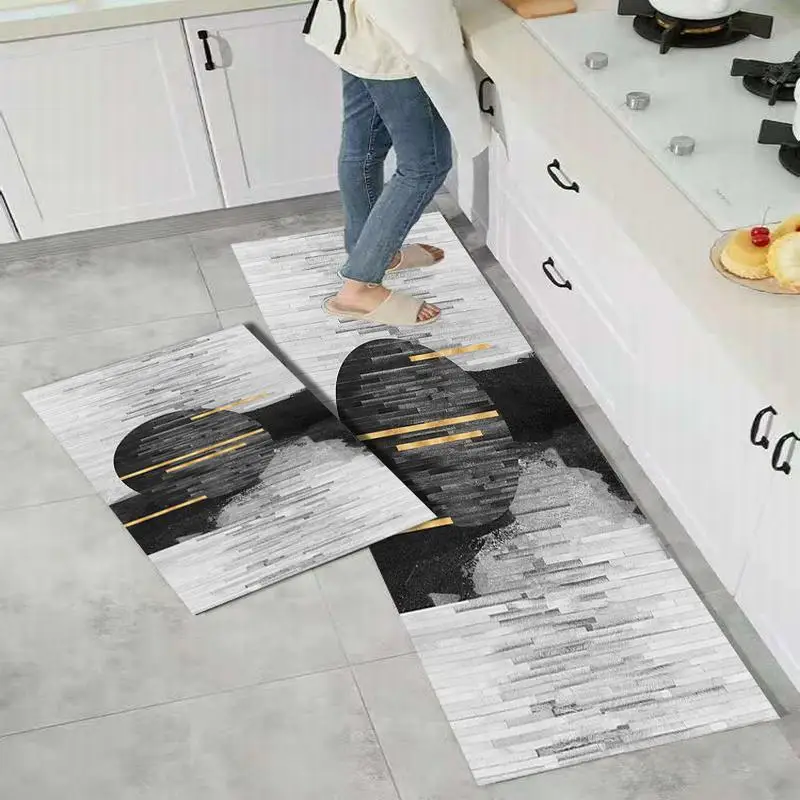 

Kitchen Floor Mat Bathroom Entrance Doomat Washable Non-slip Bedroom Living Room Bedside Long Area Rug Corridor Absorbent Carpet