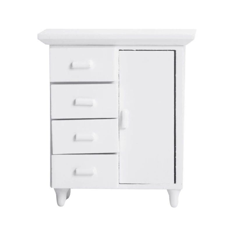 

Dollhouse Miniature 1:12 Dollhouse Miniature Furniture Four Drawers Decorations