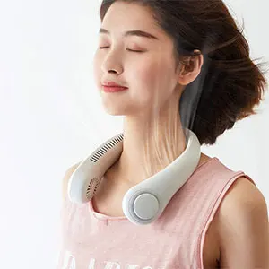 

Portable Mini Bladeless Neck Hanging Cooling Fan Wearable Lazy Neckband Sport Cooler 3 Speeds