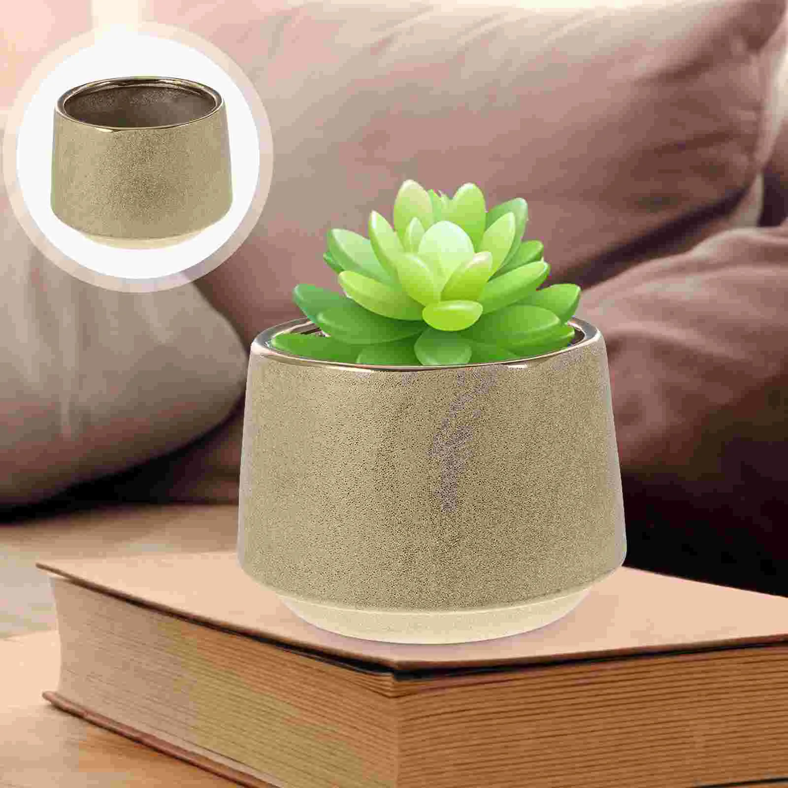 

Household Ceramic Succulent Planter Convenient Cactus Pot Small Flowerpot
