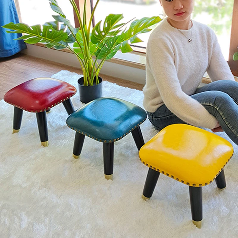 Creative Foot Stool Modern Kids Portable Kids Living Room Stools Kitchen Belly Bench Vanity Taburetes Minimalist Furniture