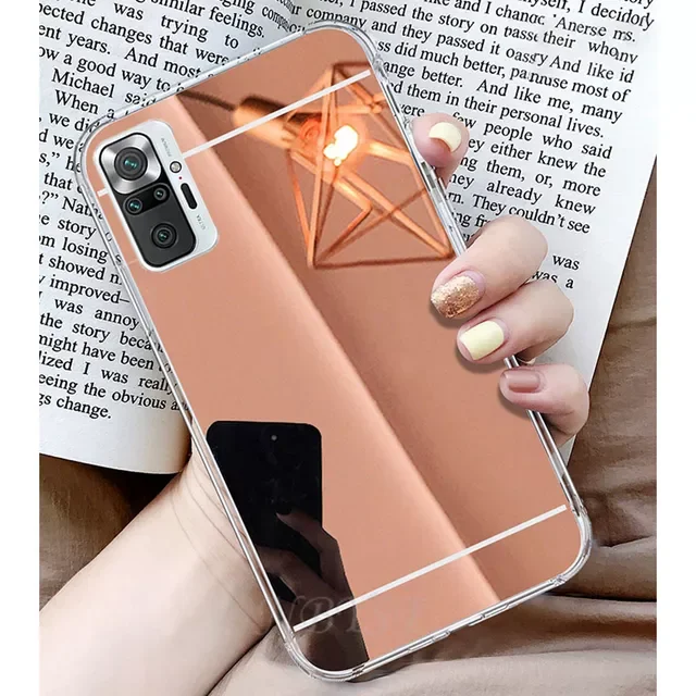 Мягкий силиконовый чехол для Xiaomi Mi 11 Lite 5G NE Poco M3 Pro F3 X3 NFC, зеркальный чехол для Redmi Note 10S 9 Pro 10S 9S 9AT 9C, бампер NFC