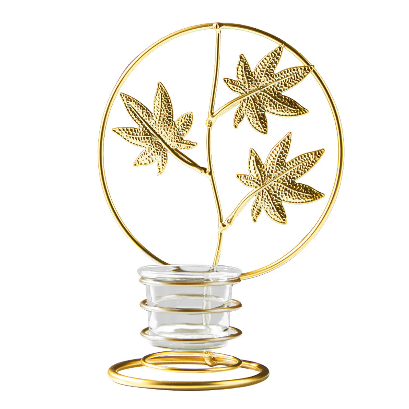 Gold Maple Leaf Table Centerpiece Home Decor Living Room Events Modern