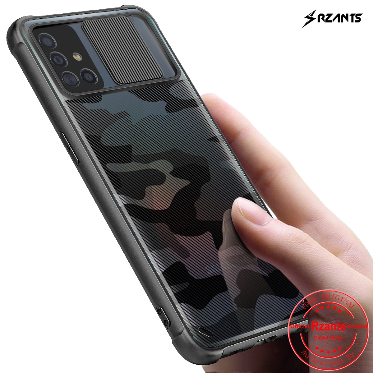 

Чехол Rzants для Samsung Galaxy A51, A71, A53, Galaxy A32, 4G, Galaxy A52, A72, мягкий [Камуфляжный объектив], Защита камеры, прозрачная крышка