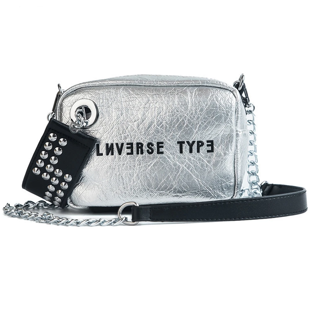 

women's luxury Mini flip bag, strap bag with chain, women's Rivet designer handbag, women's strap bag, wallet bag