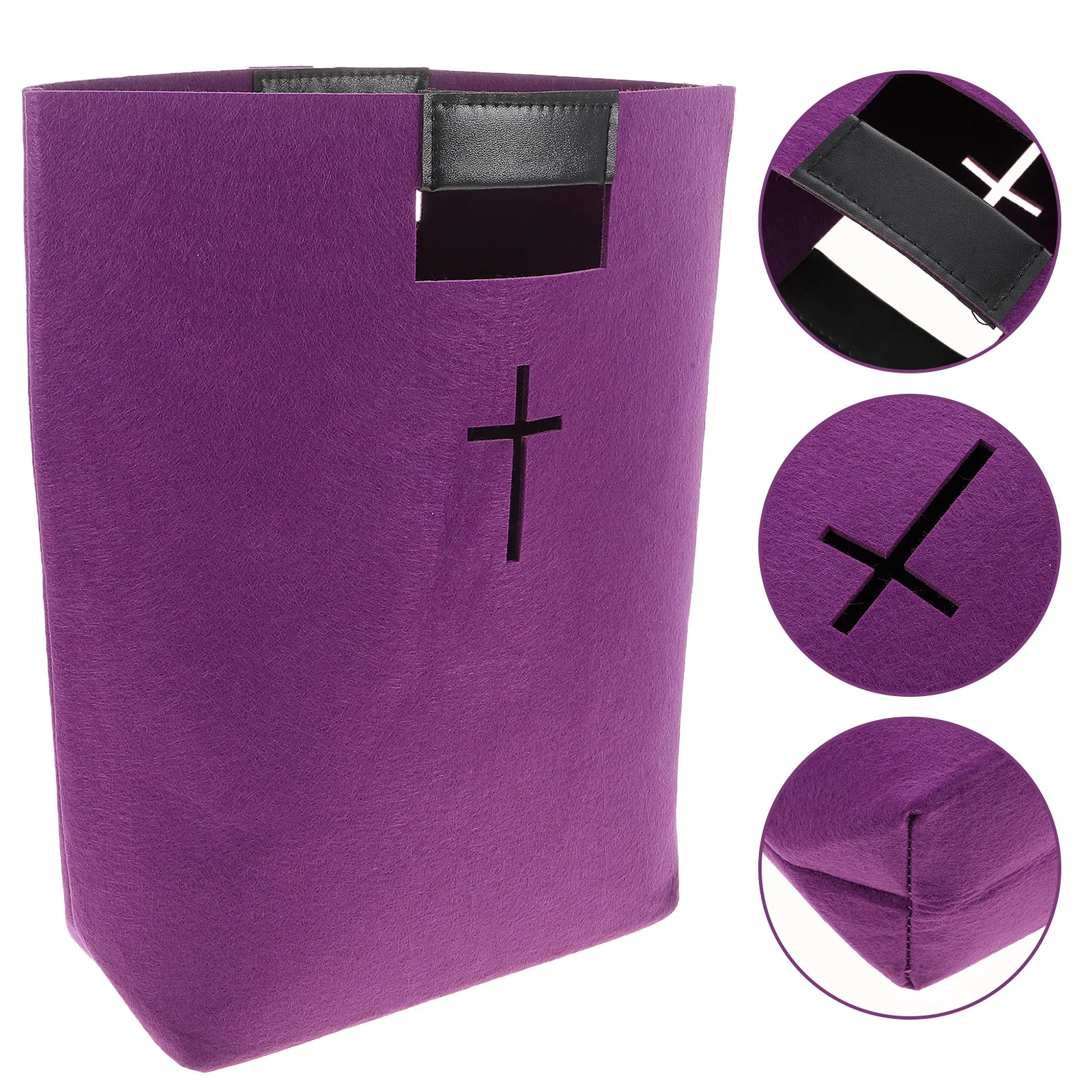 

1Pc Bible Bag Felt Bible Carrying Case Felt Handbag Felt Bible Cover Bible Tote Shopping Bag ( Purple ) Book