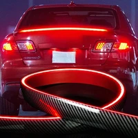 120cm universal led rear spoiler light for car trunk driving lamp carbon fiber multifunction 12v rear warning brake light strip