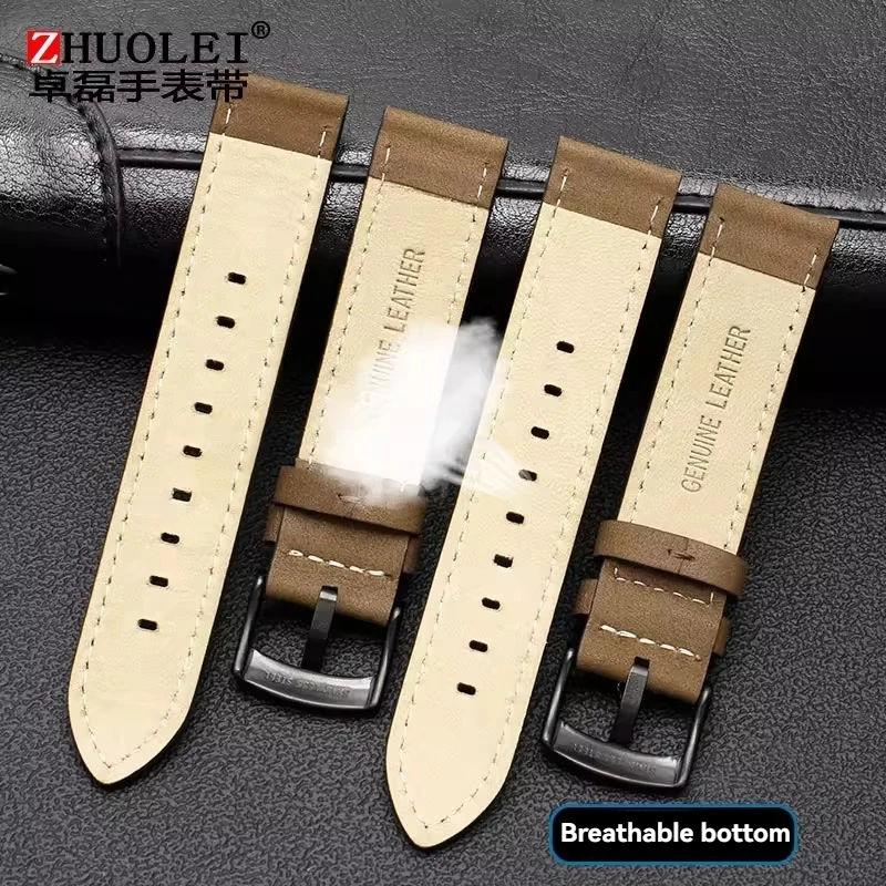 Фото Для Timex Expedition T49963 T49905 T49953 серии браслет JEEP матовый кожаный браслет для часов мужской ремешок для часов из воловьей кожи 20 мм 22 мм №2